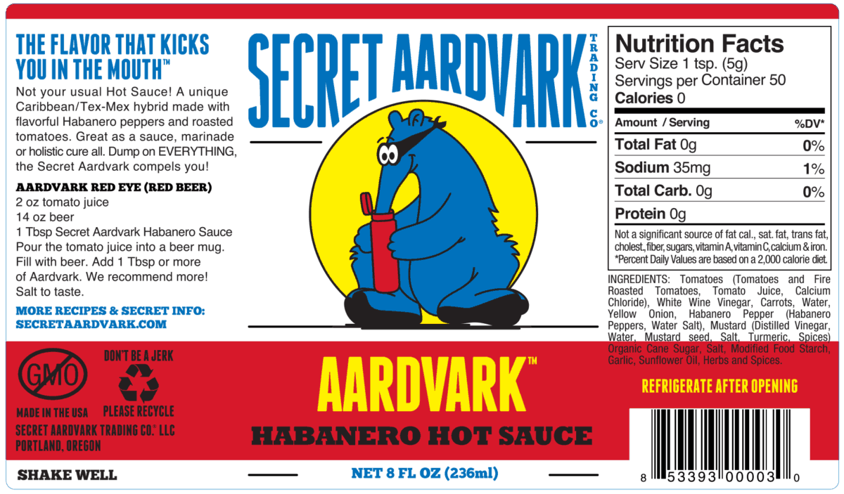 Aardvark Habanero Hot Sauce